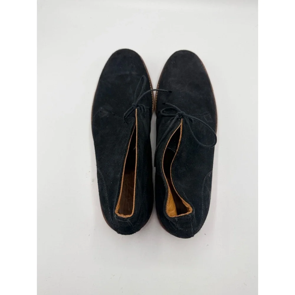 Walk-Over Mens Suede Chukka Boots Black Red Brick Sole 35010I Size 12 No Box